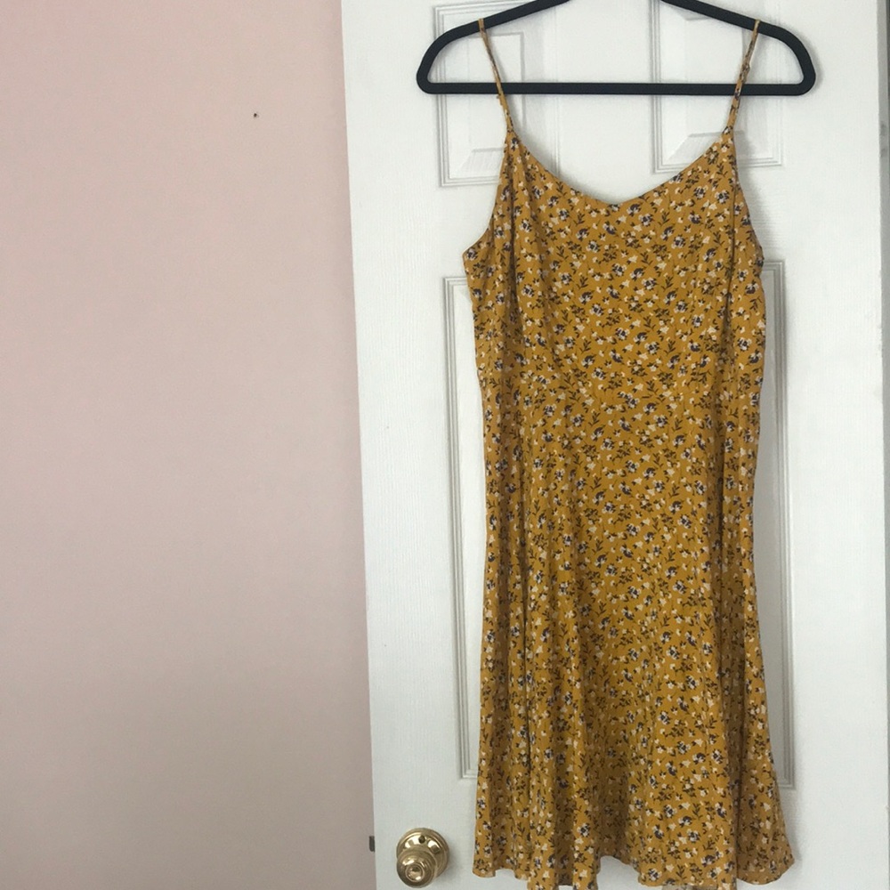 Mustard Yellow Floral Sundress (Large)